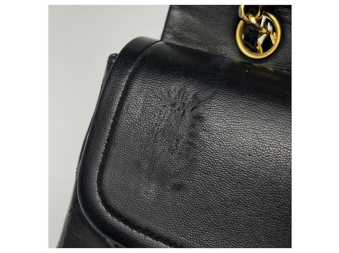 Borsa a tracolla Chanel Matelassé in pelle nera - vista 10