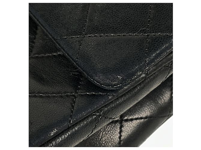 Borsa a tracolla Chanel Matelassé in pelle nera - vista 4