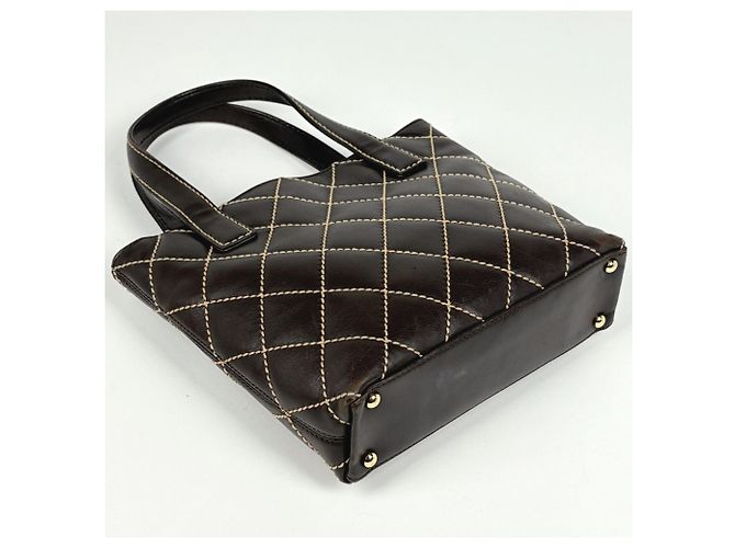 Sac à main en cuir Chanel Wild Stitch - vue 2