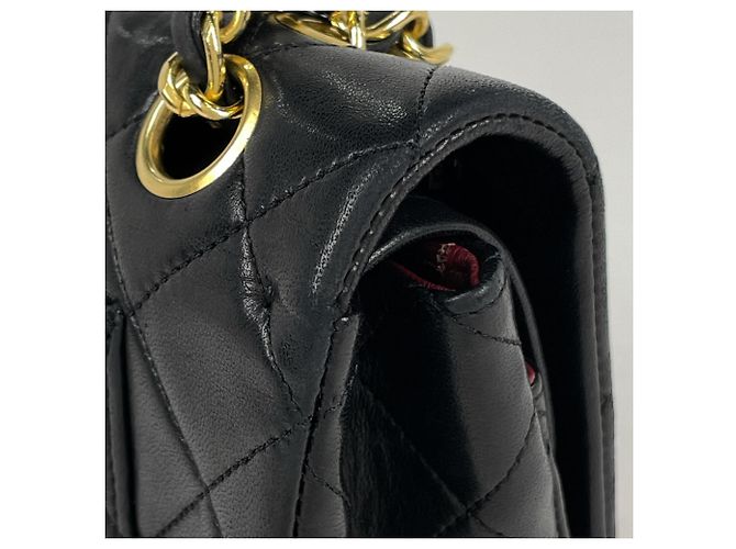 Borsa a tracolla Chanel Matelassé in pelle nera - vista 7