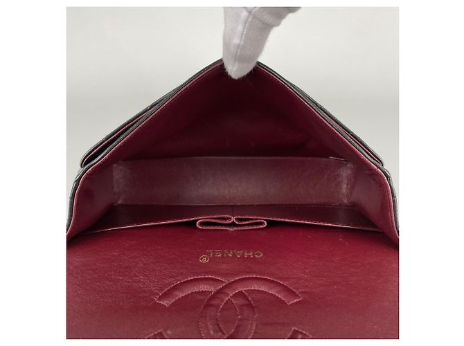 Borsa a tracolla Chanel Matelassé in pelle nera - vista 11