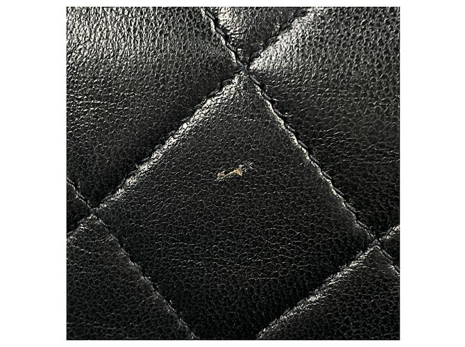 Borsa a tracolla Chanel Matelassé in pelle nera - vista 6