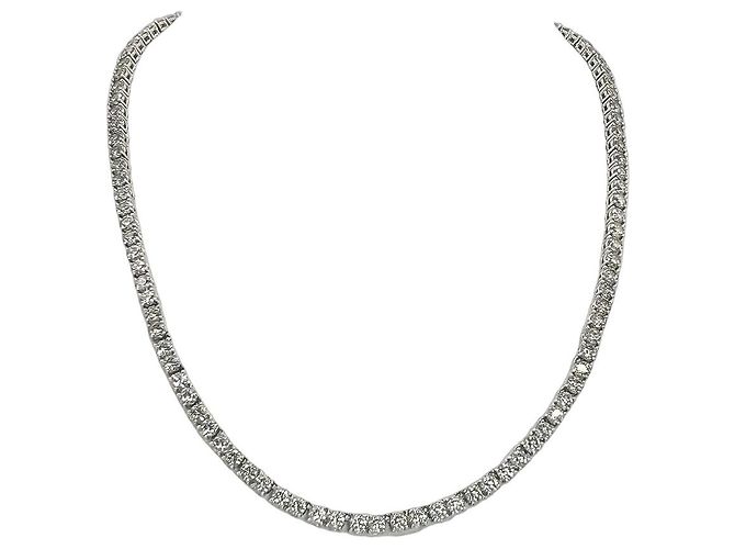 Collana Swarovski Matrix Tennis Placcato Rodio - vista 2