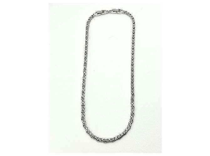 Collana Swarovski Matrix Tennis Placcato Rodio - vista 7