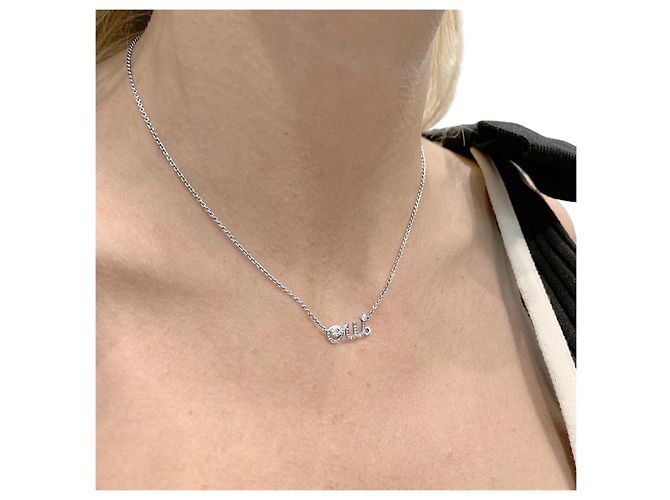Dior Halskette, "OUI" aus Weißgold und Diamanten. - Ansicht 6