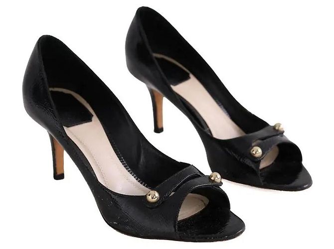 Dior Black Leather Heels Size 37 - view 3