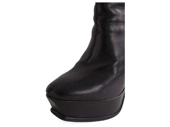 Autre Marque Saint Laurent Stiefel aus schwarzem Leder - Ansicht 5