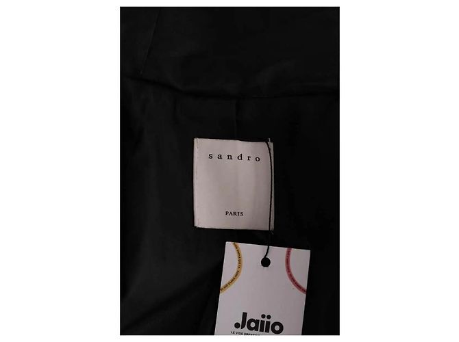 Abrigo negro Sandro - vista 5
