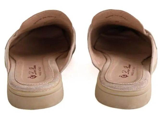 Mocassini Loro Piana in camoscio beige - vista 2