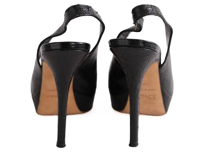 Dior Absatzschuhe aus Leder Schwarz Größe 37 - Ansicht 2