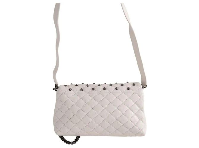 Borsa a tracolla in pelle grigia The Kooples - vista 3