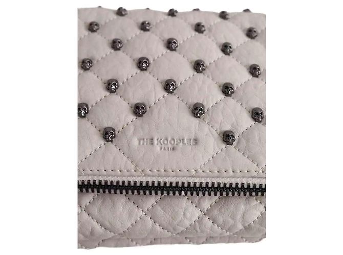 Borsa a tracolla in pelle grigia The Kooples - vista 4