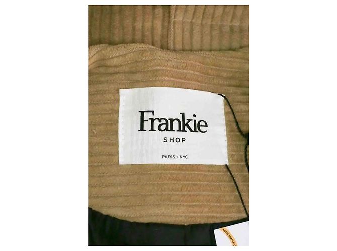 Autre Marque Blazer de terciopelo beige The Frankie Shop - vista 5