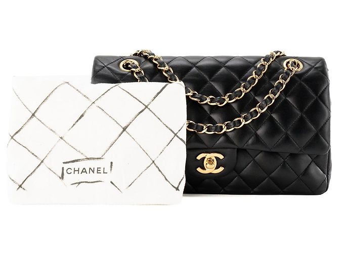 CHANEL - Bolsa de ombro Classic/Timeless 11.12 Chanel em couro liso preto - vista 10