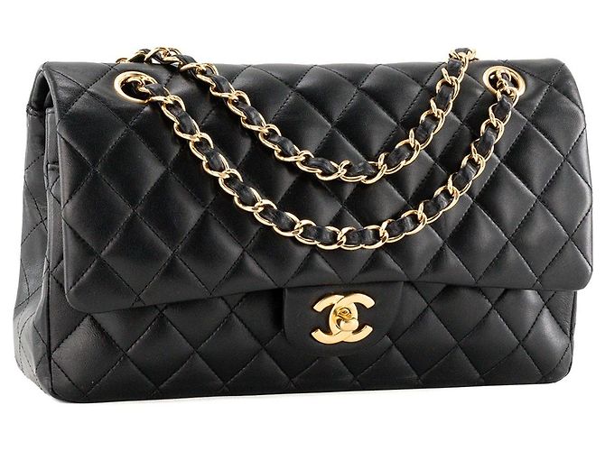 CHANEL - Bolsa de ombro Classic/Timeless 11.12 Chanel em couro liso preto - vista 2