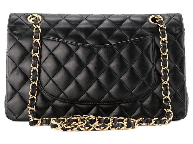 CHANEL - Bolsa de ombro Classic/Timeless 11.12 Chanel em couro liso preto - vista 3