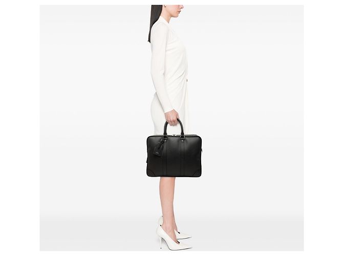 Borsa Business Louis Vuitton Taiga Porte Documents Voyage Nera - vista 6