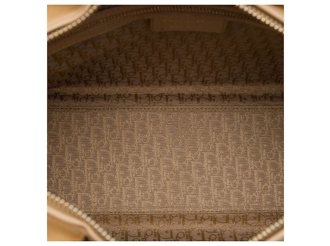 Borsa Lady Dior Large in pelle d'agnello Cannage Beige - vista 4