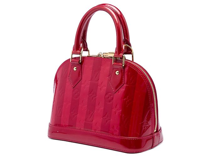 Bolso Satchel Alma BB Louis Vuitton Monogram Vernis Rayures Rojo - vista 2
