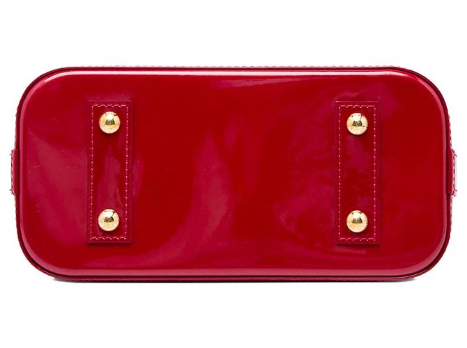 Bolso Satchel Alma BB Louis Vuitton Monogram Vernis Rayures Rojo - vista 3