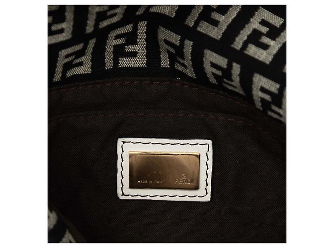 Borsa a tracolla Fendi Zucchino Canvas nera - vista 5