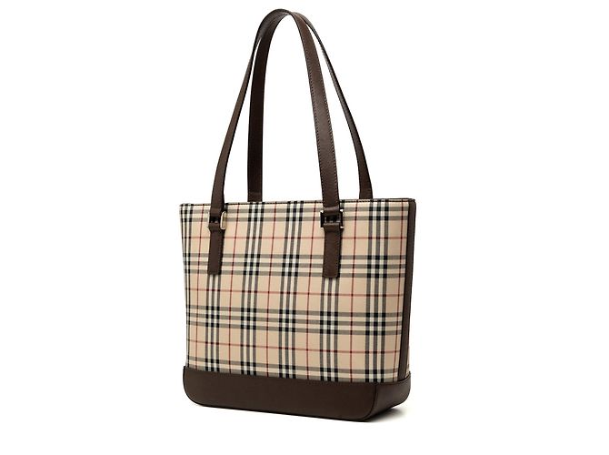 Borsa Tote Burberry House Check Canvas Beige - vista 2