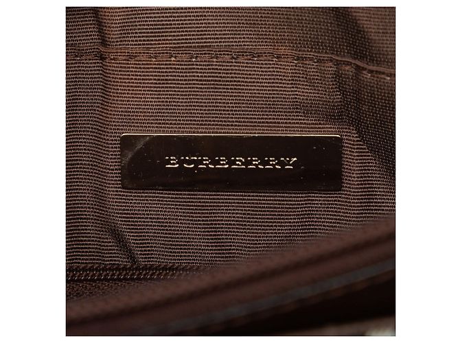 Borsa Tote Burberry House Check Canvas Beige - vista 5