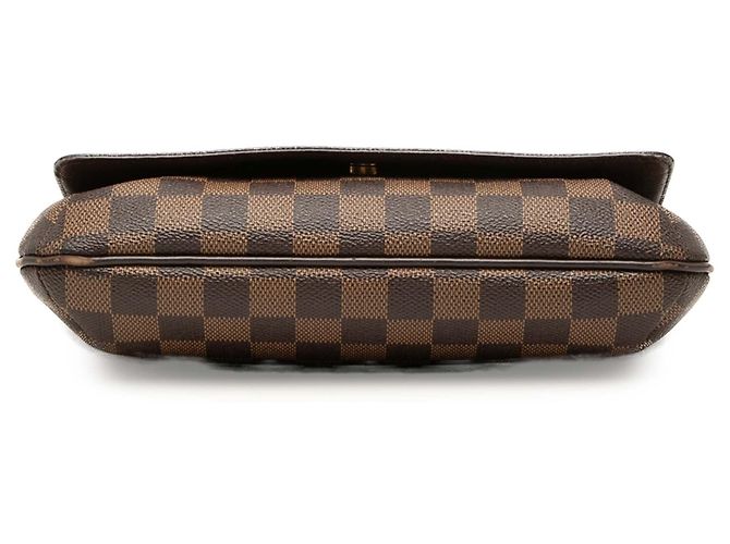 Borsa a tracolla Louis Vuitton Damier Ebene Musette Tango marrone con tracolla corta - vista 3