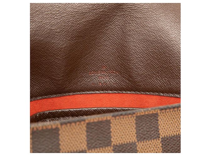 Borsa a tracolla Louis Vuitton Damier Ebene Musette Tango marrone con tracolla corta - vista 5