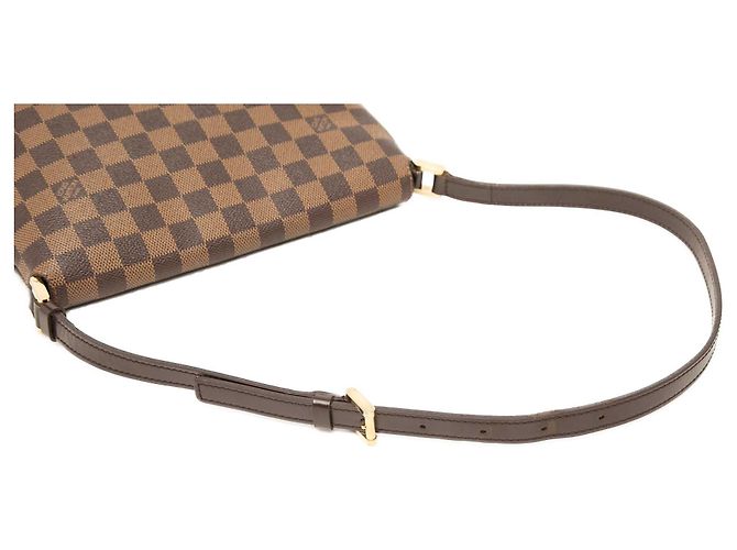 Borsa a tracolla Louis Vuitton Damier Ebene Musette Tango marrone con tracolla corta - vista 6