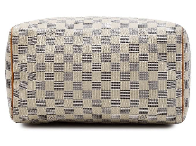 Borsa Boston Louis Vuitton Damier Azur Speedy 30 Bianca - vista 3