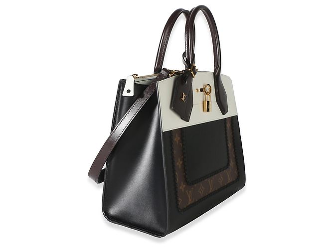 Louis Vuitton Black Calfskin Monogram Canvas City Steamer MM - vista 2