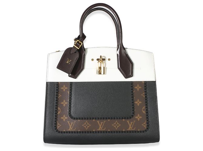Louis Vuitton Black Calfskin Monogram Canvas City Steamer MM - vista 4