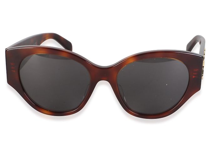 Céline Occhiali da sole Celine Brown Acetate Triomphe Maxi Logo - vista 3