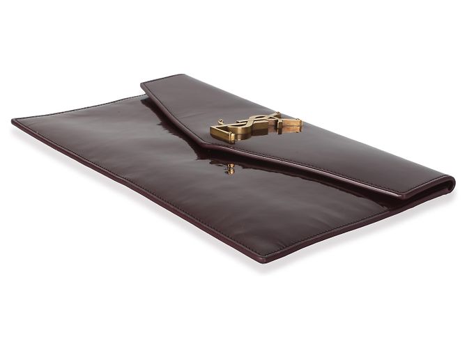 Autre Marque Pouch Uptown Saint Laurent in vernice bordeaux - vista 6