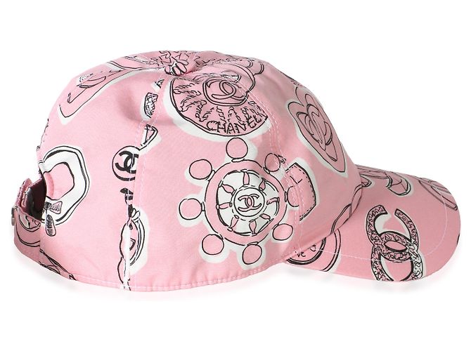 Cappellino Baseball Chanel 23P in cotone rosa CC - vista 2