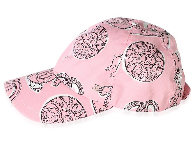 Cappellino Baseball Chanel 23P in cotone rosa CC - vista 3