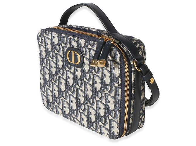 Borsa 30 Montaigne in tela Blue Oblique Christian Dior - vista 3