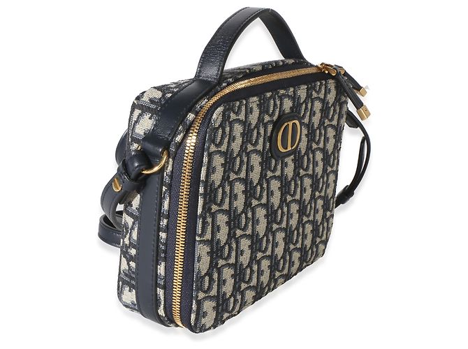 Borsa 30 Montaigne in tela Blue Oblique Christian Dior - vista 4