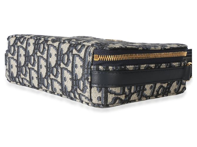 Borsa 30 Montaigne in tela Blue Oblique Christian Dior - vista 6