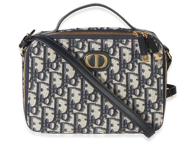 Borsa 30 Montaigne in tela Blue Oblique Christian Dior - vista 8
