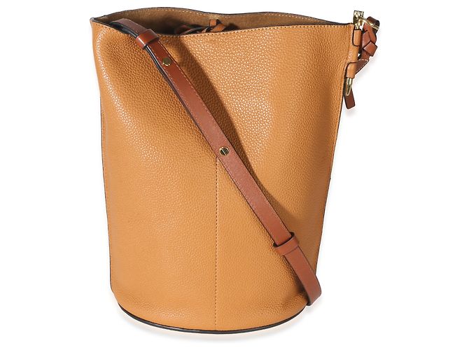 Borsa a secchiello Gate Loewe in vitello grana morbida Tan - vista 2