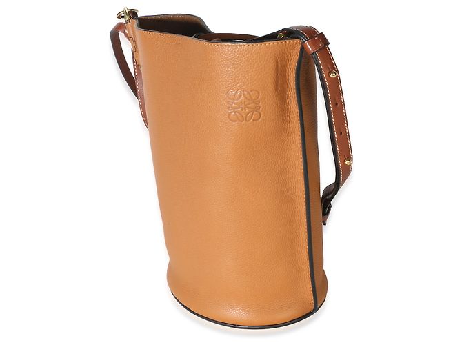 Borsa a secchiello Gate Loewe in vitello grana morbida Tan - vista 3