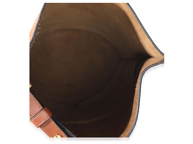 Borsa a secchiello Gate Loewe in vitello grana morbida Tan - vista 5