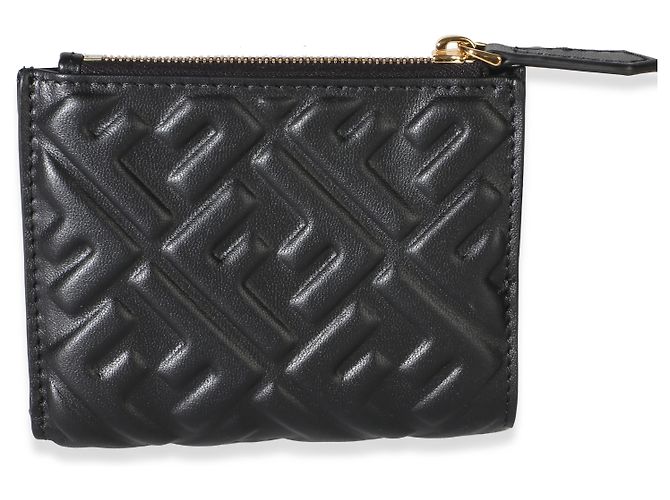 Portafoglio compatto Fendi in nappa nero Zucca - vista 2