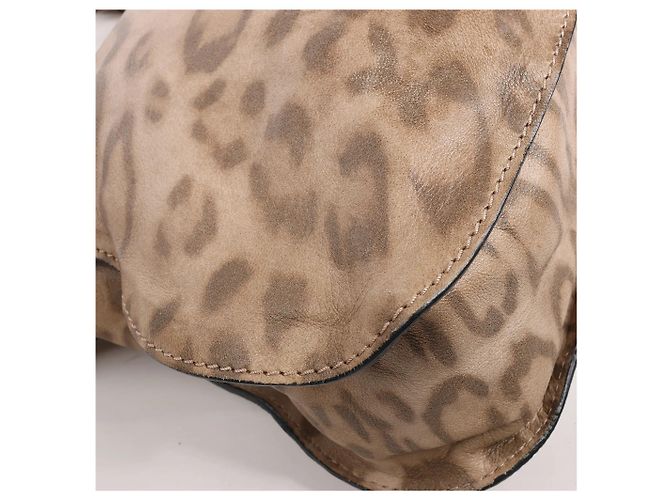Chloé Bolso de hombro Chloe Marcie Medium de piel con estampado de leopardo en marrón, Edición Limitada - vista 10