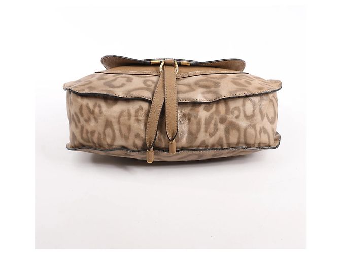 Chloé Bolso de hombro Chloe Marcie Medium de piel con estampado de leopardo en marrón, Edición Limitada - vista 9