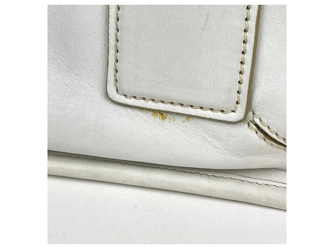 Borsa a mano Prada in pelle bianca - vista 4