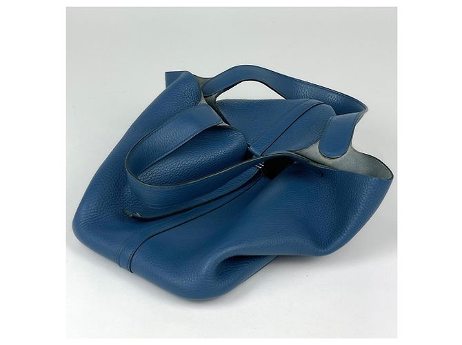 Hermès Bolsa Hermes Picotin Lock MM em azul - vista 5