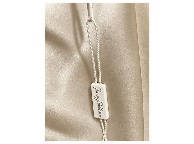 Jenny Packham Abito midi Jane in seta impreziosito - Champagne - vista 8